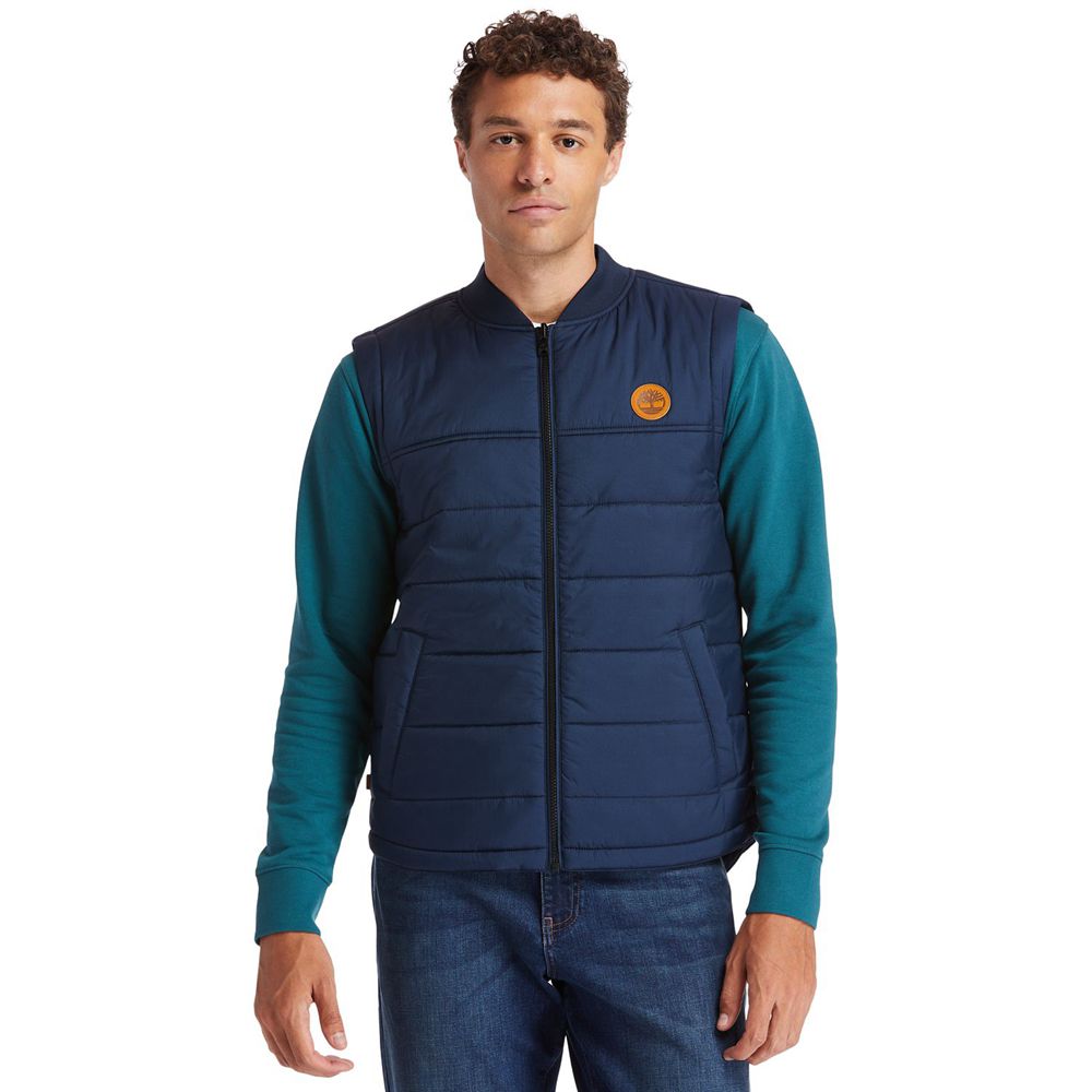 Chaleco Timberland Hombre Foss Mountain Lightweight Azul Marino - Chile AVD-961245